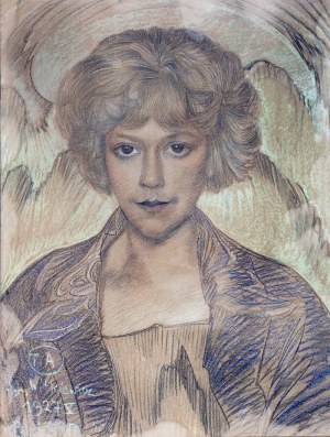 Stanisław Witkiewicz (1885 Warszawa - 1939 Jeziory na Polesiu), Portret Zofii Maleckiej, V 1927 r.