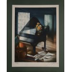 Raymond Poulet (ur.1934) Le Piano Bleu,1983