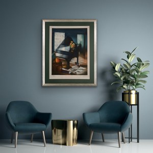 Raymond Poulet (ur.1934) Le Piano Bleu,1983