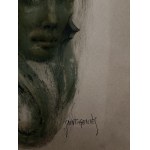 Francis Lassus de SAINT-GENIES (1925-2018), Kobieta w mitologicznym kasku, lata 60-te XX w.
