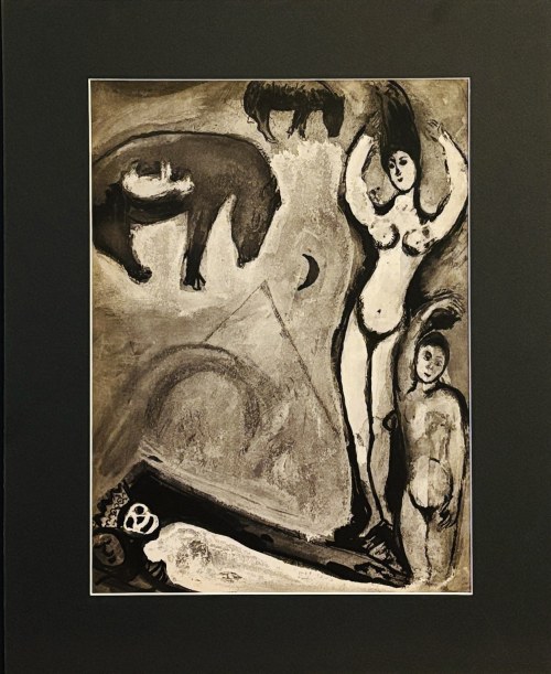 Marc Chagall (1887-1985 ) Le Rubis (Rubin) z cyklu „Contes de Boccace„ ( Dekameron Boccacia) 1950