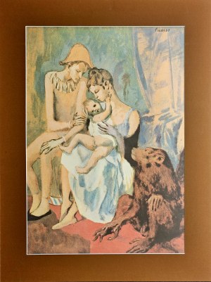 Pablo Picasso (1881-1973) Rodzina akrobatów z małpą (fr. Famille d'acrobates avec singe) 1976 (1905 - okres różowy)