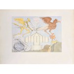 Salvador Dali (1904-1989) L’Aéroplane (Samolot / Samolot Braci Wright) z teki Hommage à Leonardo da Vinci (znanej również jako Great American Inventions / Amerykańskie Wynalazki) 1975