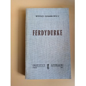 Witold Gombrowicz. FERDYDURKE. Paris, 1969, Literary Institute