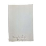Bogdan Baer (1926–2002) — Polish film, theater, and television actor, and theater director ORIGINAL AUTOGRAPH below the photo