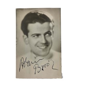 Adam BRODZISZ [1906-1986] polski aktor , ORYGINALNY AUTOGRAF na fotografii pocztówkowej