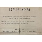 Lviv, 1939 — Certificate for the Bronze Medal for Long Service — signed by Provincial Governor Alfred Biłyk