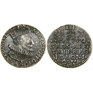 Polska, trojak, 1592, Malbork