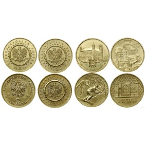 Poland, set of 4 x 2 zlote coins, Warsaw