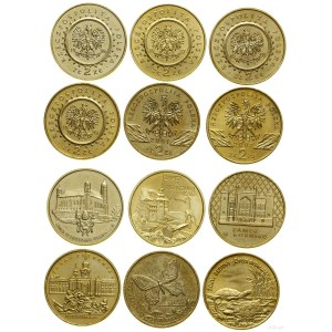 Poland, set: 6 x 2 zlote, 1996–2002, Warsaw