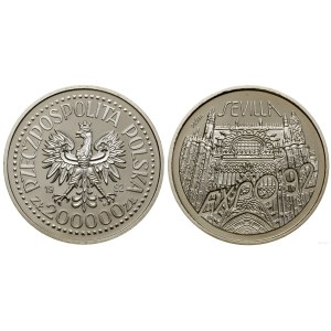 Pologne, 200 000 zlotys, 1992, Varsovie