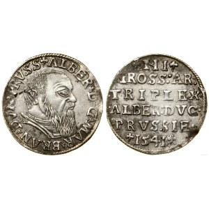 Duchy of Prussia (1525–1657), three-real coin, 1541, Königsberg