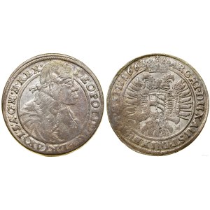 Śląsk, 15 krajcarów, 1663 GH, Wrocław
