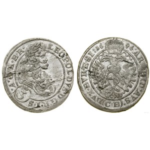Silesia, 3 kreuzer, 1696 CB, Brzeg