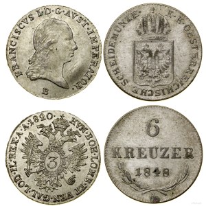 Austria, set of 2 coins, 1820–1848