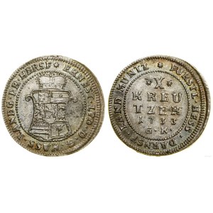 Germany, 10 kreuzer, 1733, Darmstadt