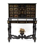 Pair of coin cabinet tortoiseshell inlaid - Rome, 18th century