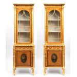 A pair of Adam-style painted display cabinets - Ireland, 18th century