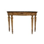 Louis XVI-style lacquered and gilded console table - Venice, 18th century