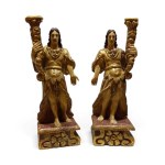 Pair of Angels Holding Candles - Southern Italy, 18th century