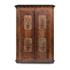 Tyrolean-Style Painted Wardrobe - Late 18th century-early 19th century