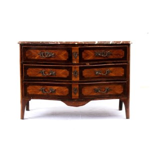 France Louis XV inlaid chest of drawers - 18th century