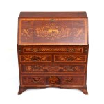 English inlaid bureau, George IV - early 19th century