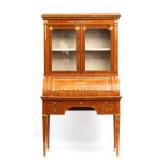 MAPLE & CO. Rolling cabinet with glass display case - 19th century