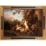 Artista lombardo, XVIII secolo Game in a landscape - 18th century