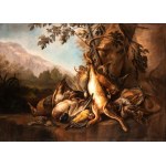 Artista lombardo, XVIII secolo Game in a landscape - 18th century