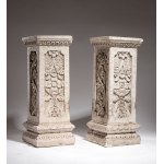 Pair of stone columns - 19th century