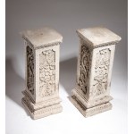 Pair of stone columns - 19th century