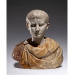 Marble bust of Caesar, Roman emperor - 19th century