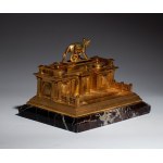 Gilded bronze inkwell - Rome, 19th century