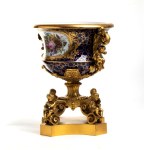 Bronze and porcelain French centerpiece - 19th century