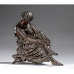 JAMES PRADIER (firma_di) Bronze sculpture depicting Sappho - France, 19th century