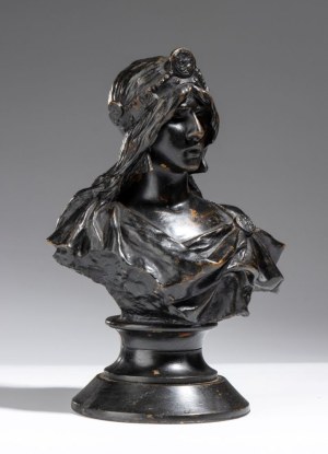 EMMANUEL VILLANIS (firma_di) Terracotta bust titled “La Sibylle” - France, 19th century