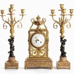 H. JOURNET & CIE French gilded bronze triptych - Paris 19th century, signed H. JOURNET & CIE. - Paris, 19th century