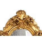 Carved and gilded wooden mirror - Rome, 18th century