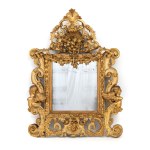 Gilded and lacquered Italian mirror - Naples, 18th century