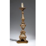 Gilded and lacquered altar candlestick - Rome, 18th century