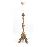 Carved and gilded wooden candlestick from Mecca - Italy, 18th century