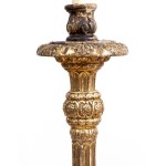 Carved and gilded wooden candlestick from Mecca - Italy, 18th century