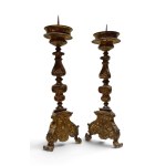 Pair of bronze candlesticks - Central Italy, 18th century