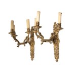 Pair of bronze wall sconces - 19th century