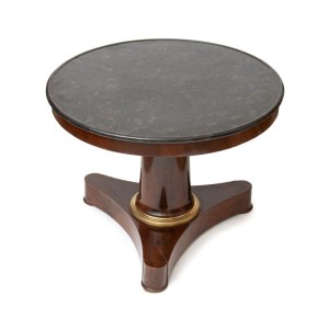 Round table with a marble top from the Empire period - France, 19th century