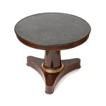 Round table with a marble top from the Empire period - France, 19th century
