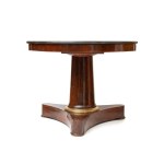 Round table with a marble top from the Empire period - France, 19th century