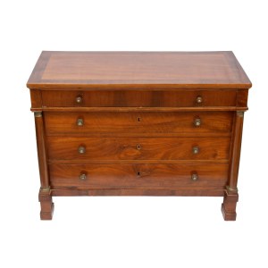 Empire-style chest of drawers in walnut - Italy, 19th century