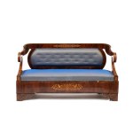 Italian inlaid sofa Smith, Carlo X - Naples, 19th century